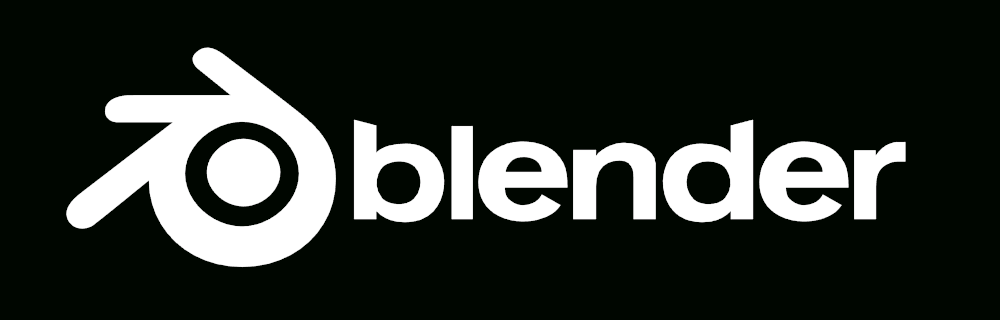 image shows a white version of the blender logo