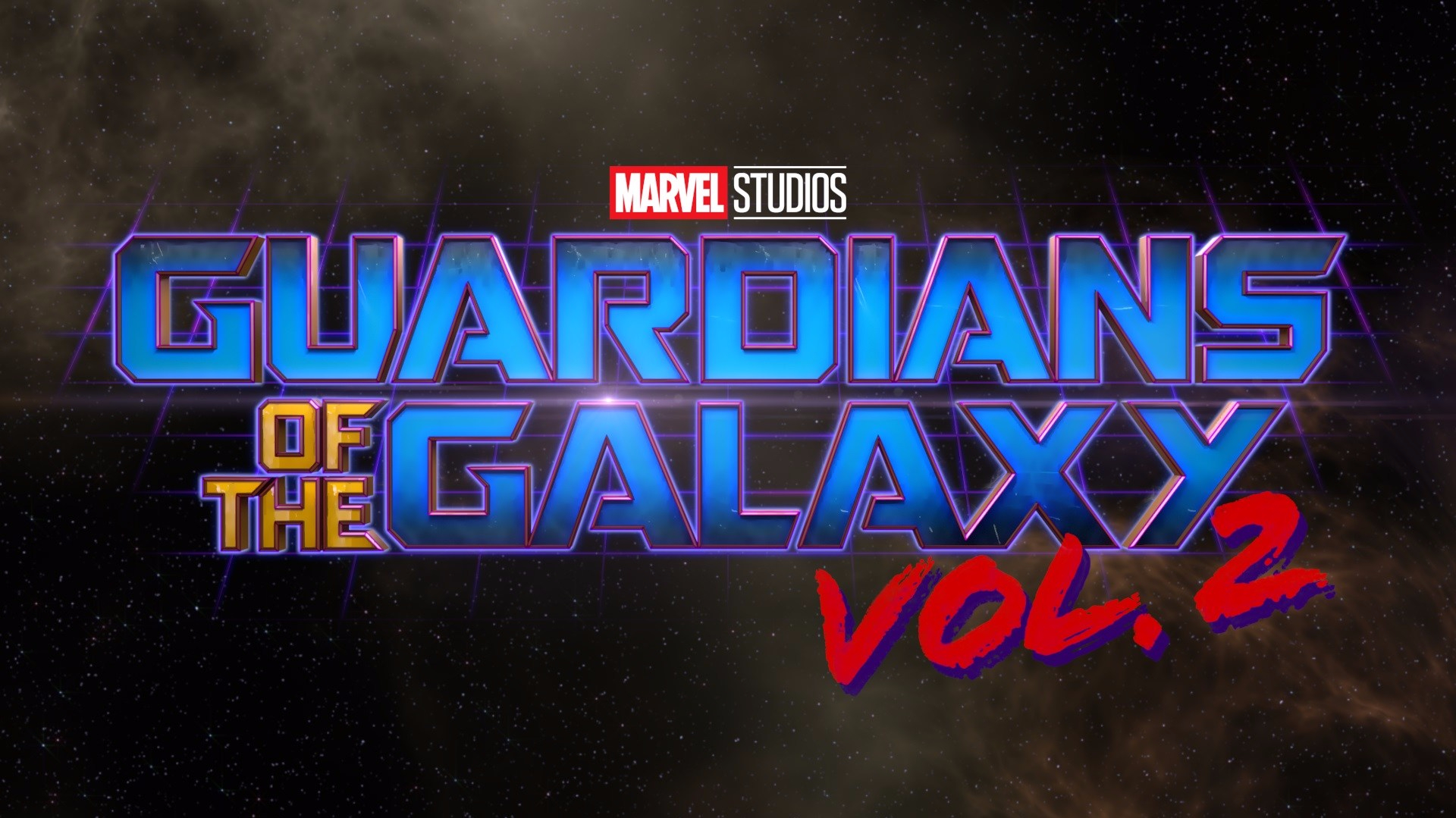 Promotional title card for Guardians of the Galaxy 2